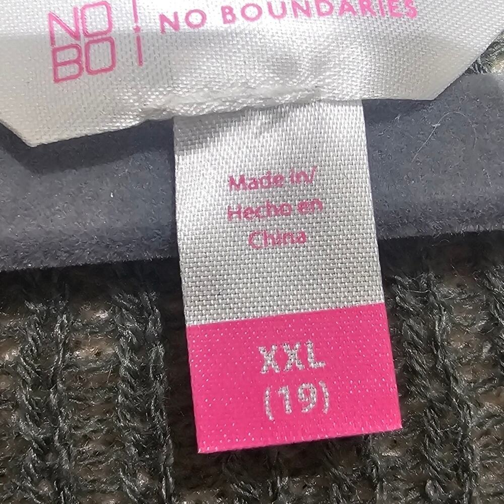 NOBO XXL Cropped Cardigan Y2K Revival Oversized Retro Aesthetic Cozy NWT - Picture 8 of 10